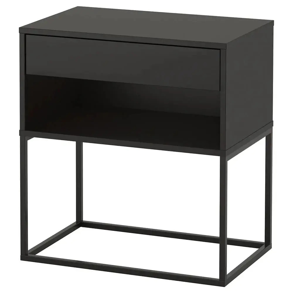 Black Metal Bed with Side Tables - Image 2