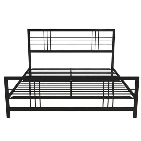 Black Metal Bed with Side Tables - Image 4