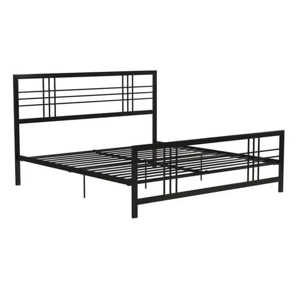 Black Metal Bed with Side Tables - Image 6