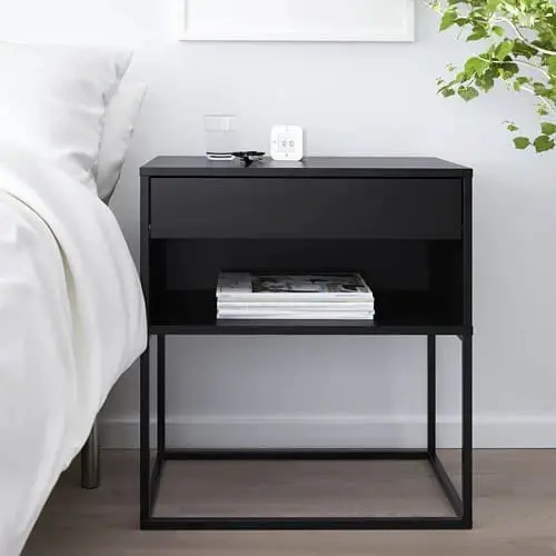 Black Metal Bed with Side Tables - Image 7