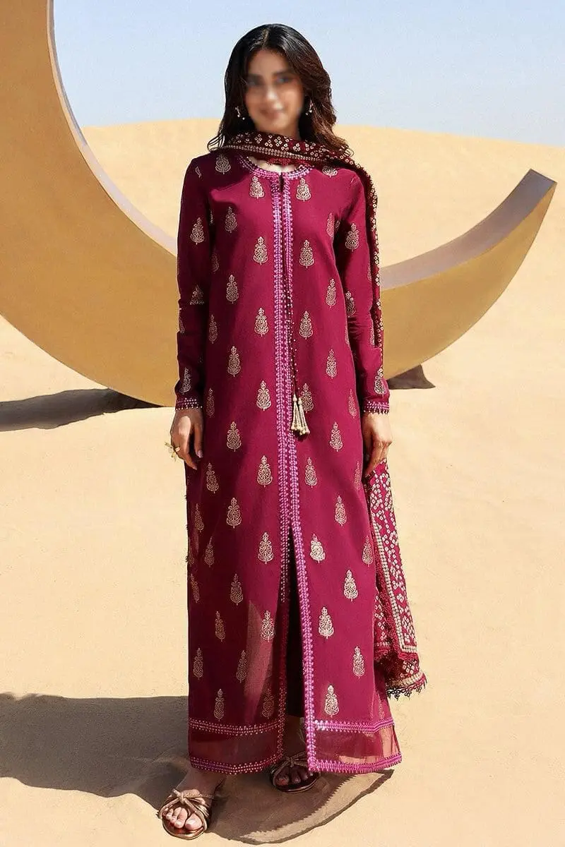 Cross Stitch Unstitched Printed 3 Piece Lawn Suit (Fancy)