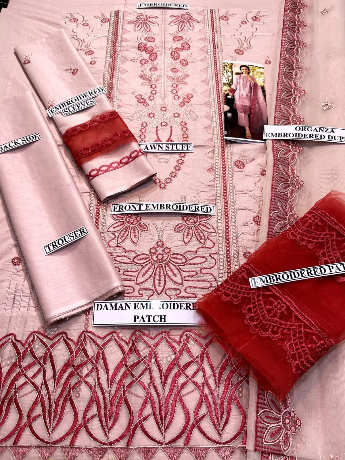 Classic Unstitched Embroidered 3 Piece Lawn Suit - Image 3