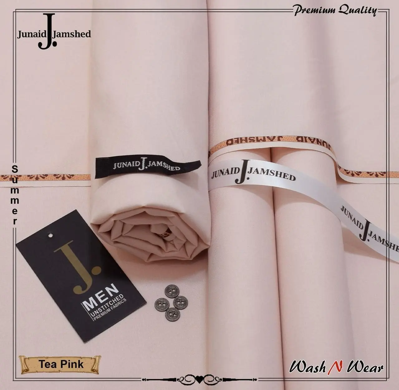 Junaid Jamshed Unstitched Wash and Wear Suit for Men - Image 11
