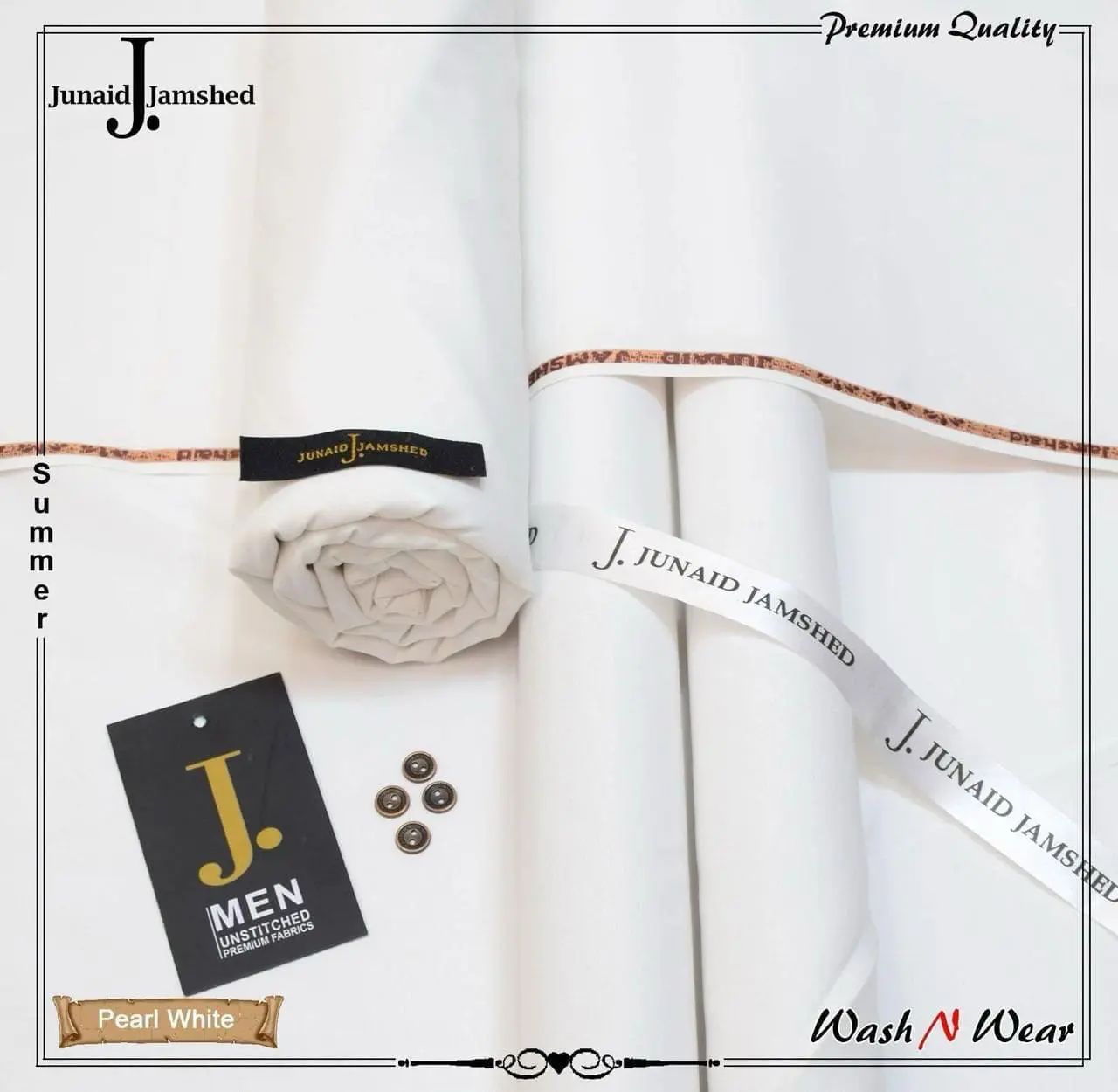 Junaid Jamshed Unstitched Wash and Wear Suit for Men - Image 13