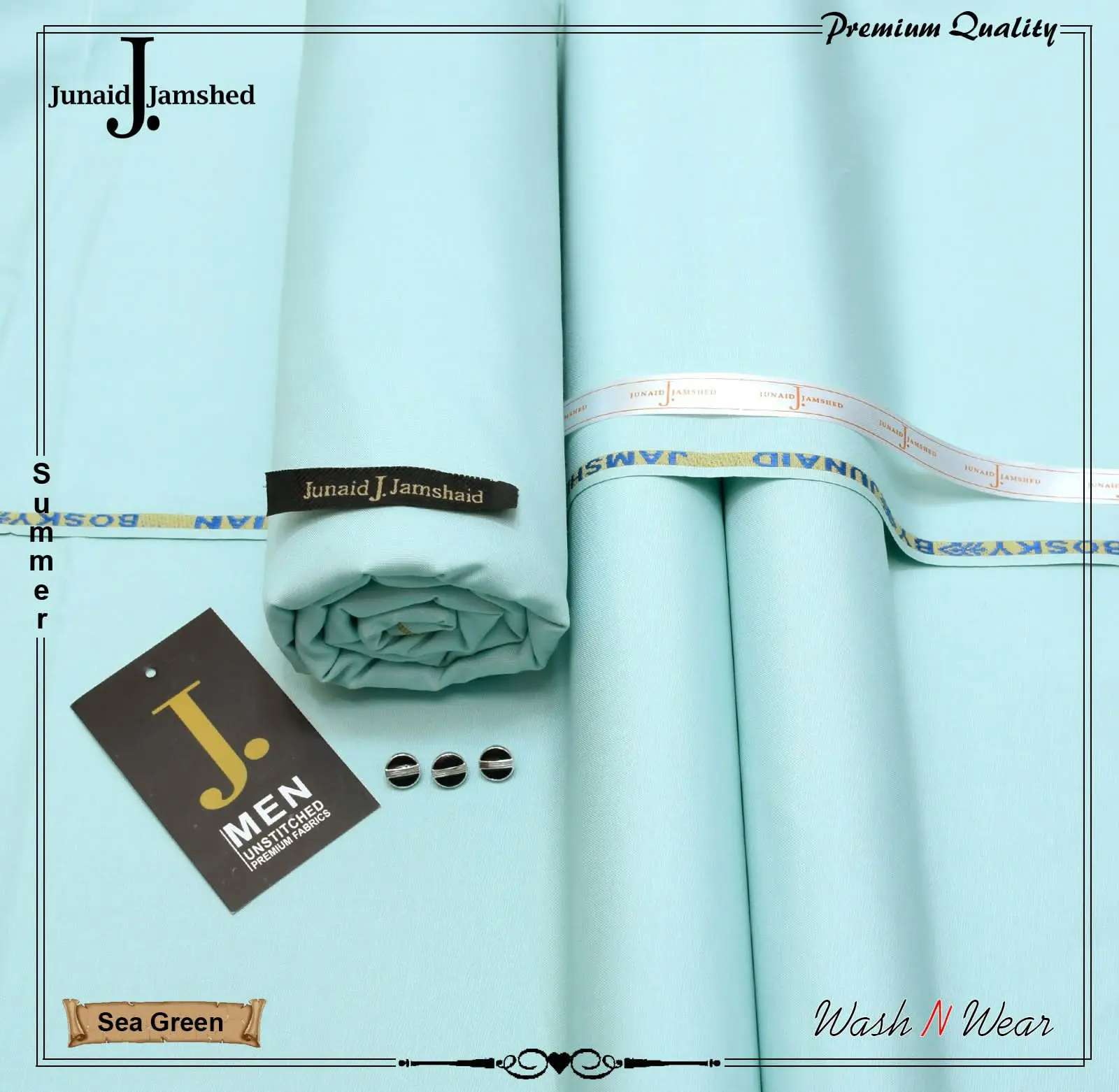 Junaid Jamshed Unstitched Wash and Wear Suit for Men - Image 14