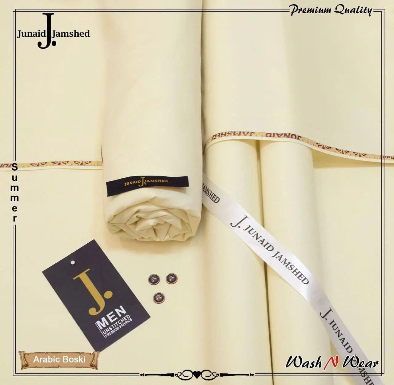 Junaid Jamshed Unstitched Wash and Wear Suit for Men - Image 8
