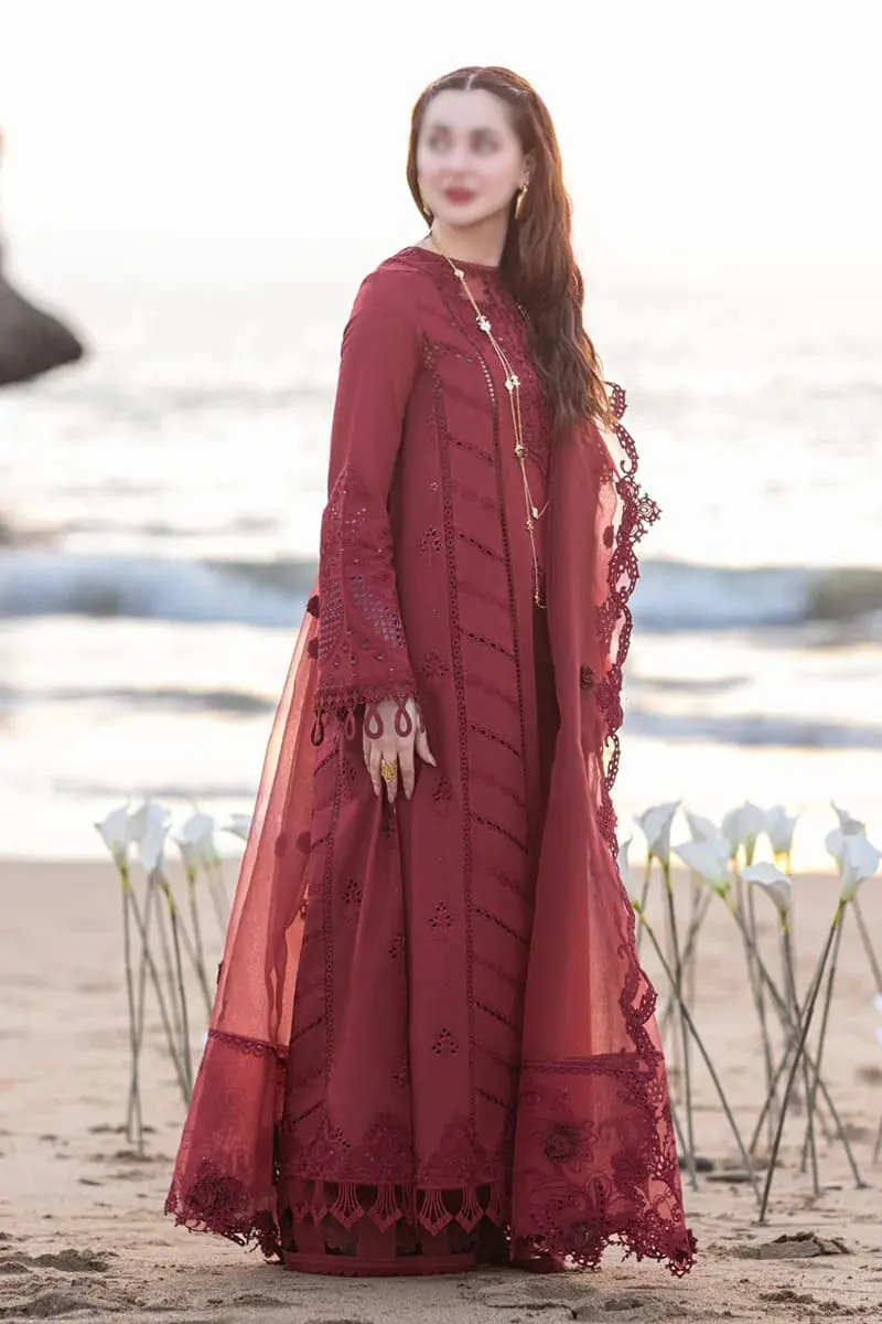 Qalamkar Unstitched Embroidered 3 Piece Lawn Suit - Image 3