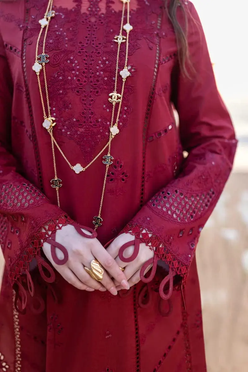 Qalamkar Unstitched Embroidered 3 Piece Lawn Suit - Image 4
