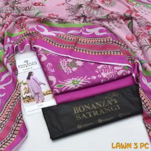 Bonanza Unstitched Airjet Printed 3 Piece Lawn Suit