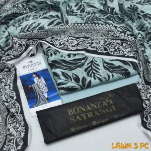 Bonanza Unstitched Ferozi Printed 3 Piece Lawn Suit