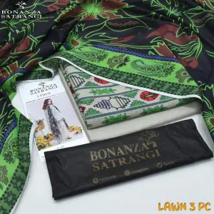 Bonanza Satrangi Unstitched Perot Airjet 3 Piece Lawn Suit