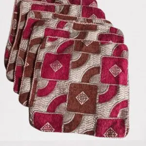 5-piece red cushion cover set with bold stylish design for home décor