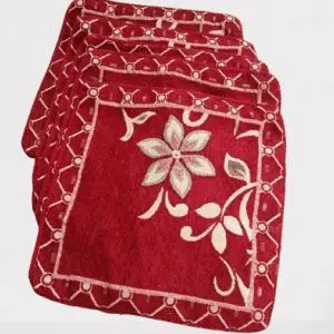 Stylish 5-piece red cushion cover set for sofa or bedroom décor