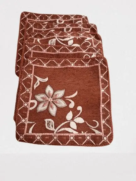 Set of 5 classic brown cushion covers for sofa or bed décor