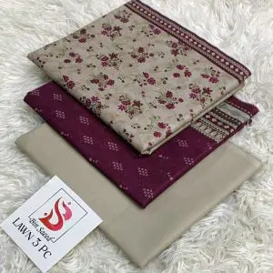 Bin Saeed Unstitched Airjet Lawn Suit Digital Printed