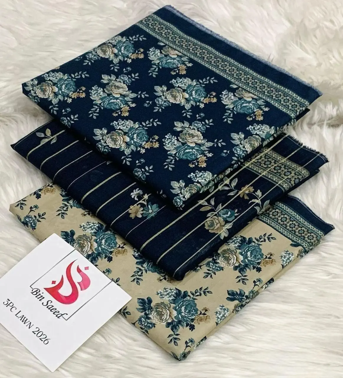 Bin Saeed Digital Printed Unstitched Airjet Lawn Suit