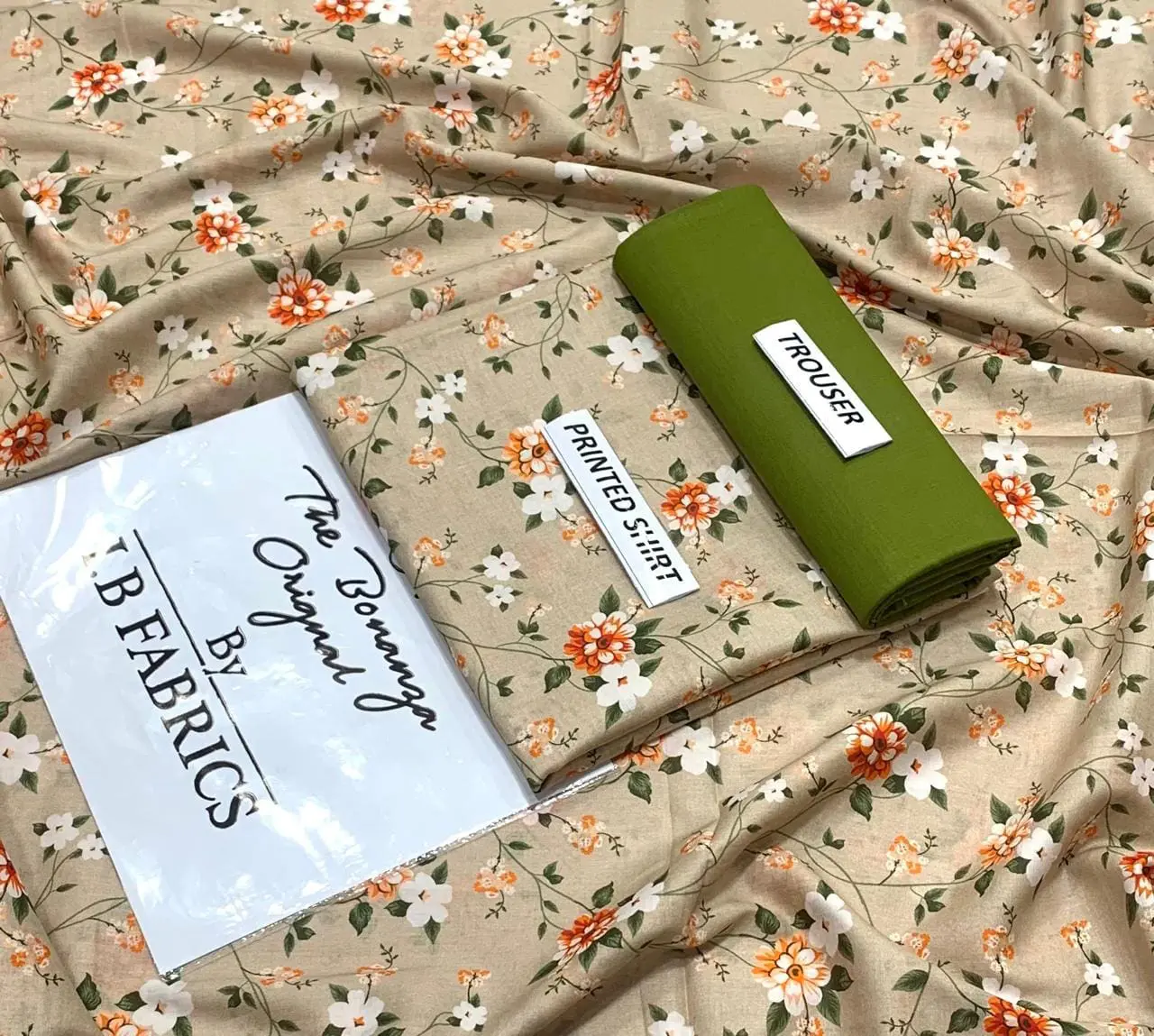 Bonanza 2 Piece Unstitched Lawn Suit in Pista Green – Lightweight Summer Wear for Women
