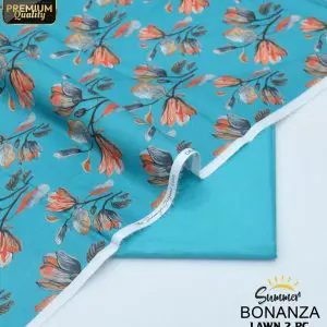Bonanza 2 Piece Unstitched Lawn Suit in Deep Purple with Floral Print – Premium Summer Fabric for Women
