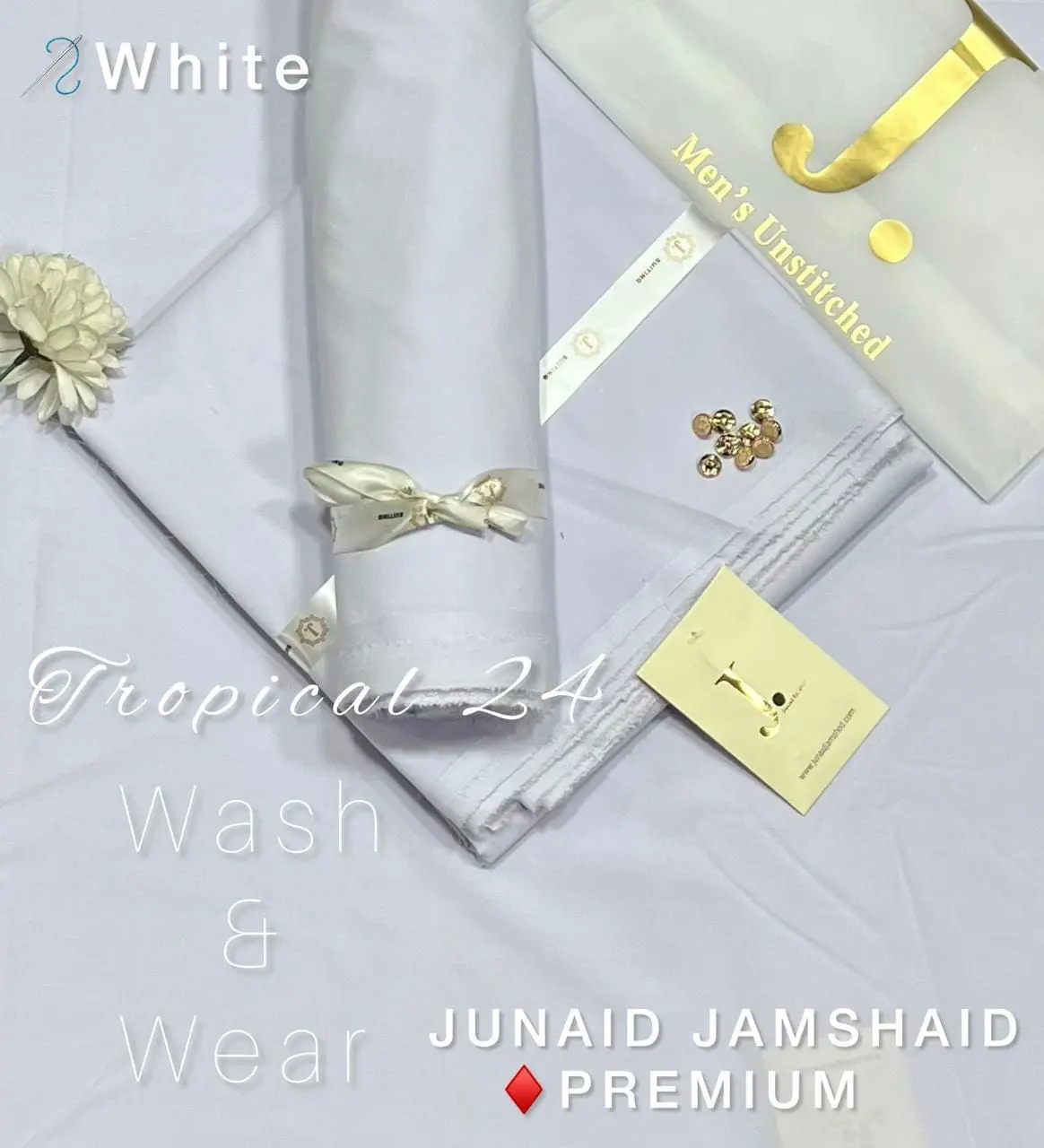 Junaid Jamshed Super Luxury Wash and Wear Suit for Men - Image 12
