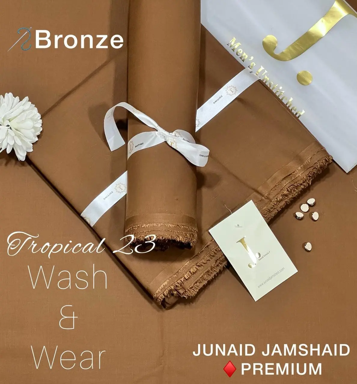 Junaid Jamshed Super Luxury Wash and Wear Suit for Men - Image 5