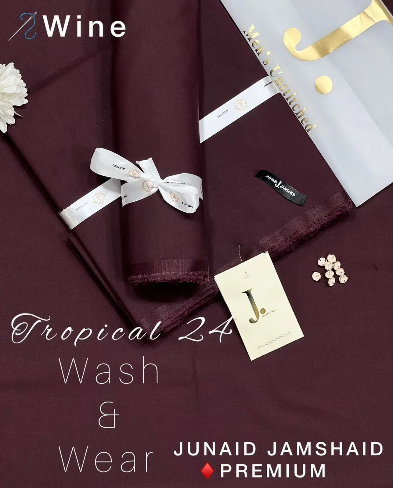 Junaid Jamshed Super Luxury Wash and Wear Suit for Men - Image 16