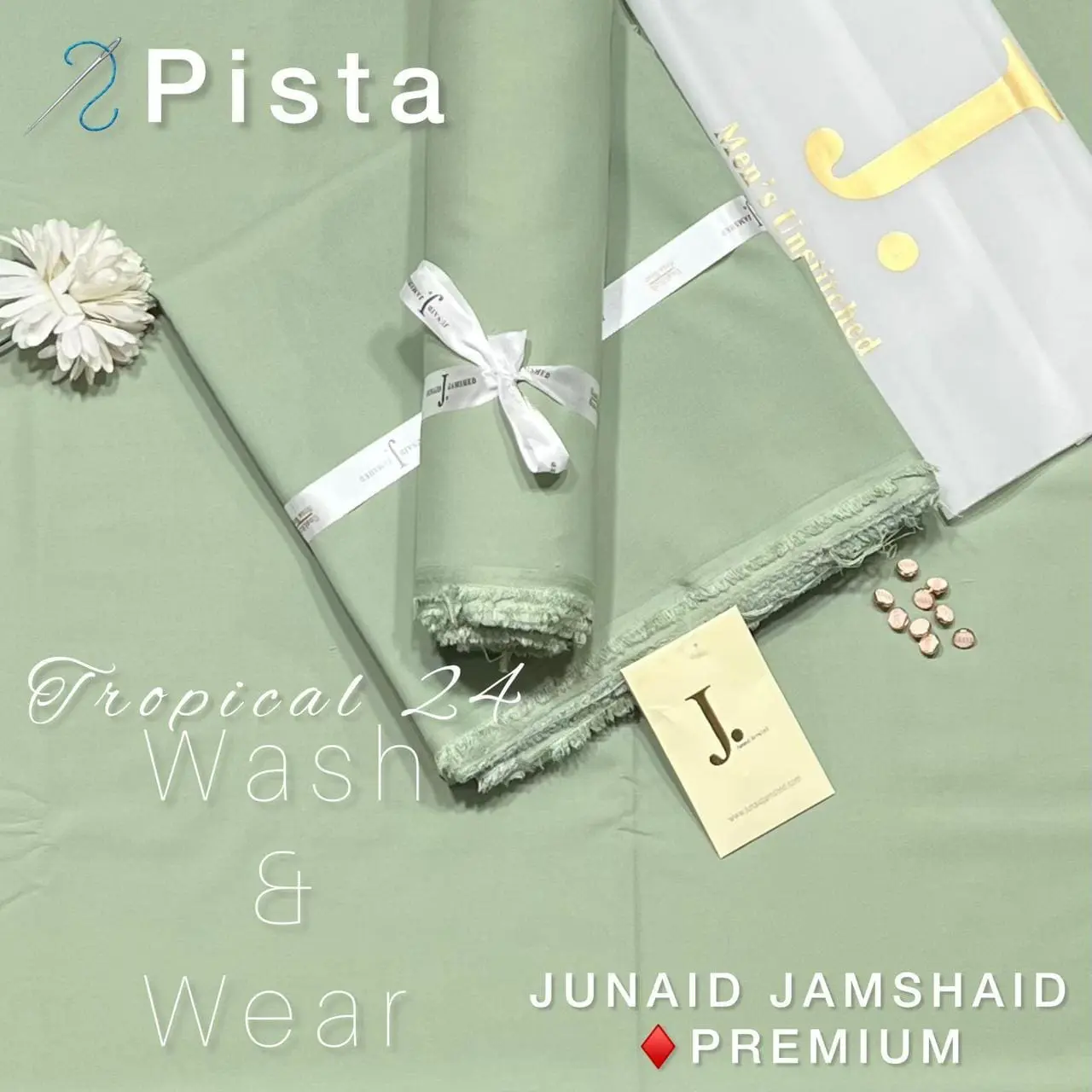Junaid Jamshed Super Luxury Wash and Wear Suit for Men - Image 15