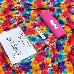 Pink floral printed 2 piece unstitched lawn suit by Bonanza – summer collection 2025