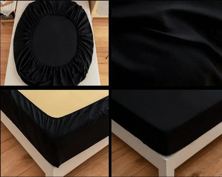 Waterproof Mattress Cover In Terry Cotton Black G-818 - Image 2