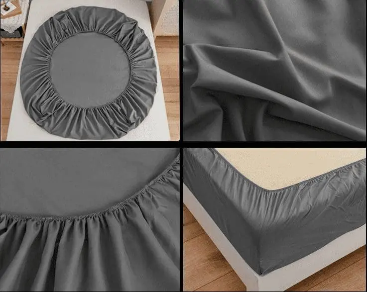 Grey Waterproof Cotton Jersey Mattress Protector - Image 2