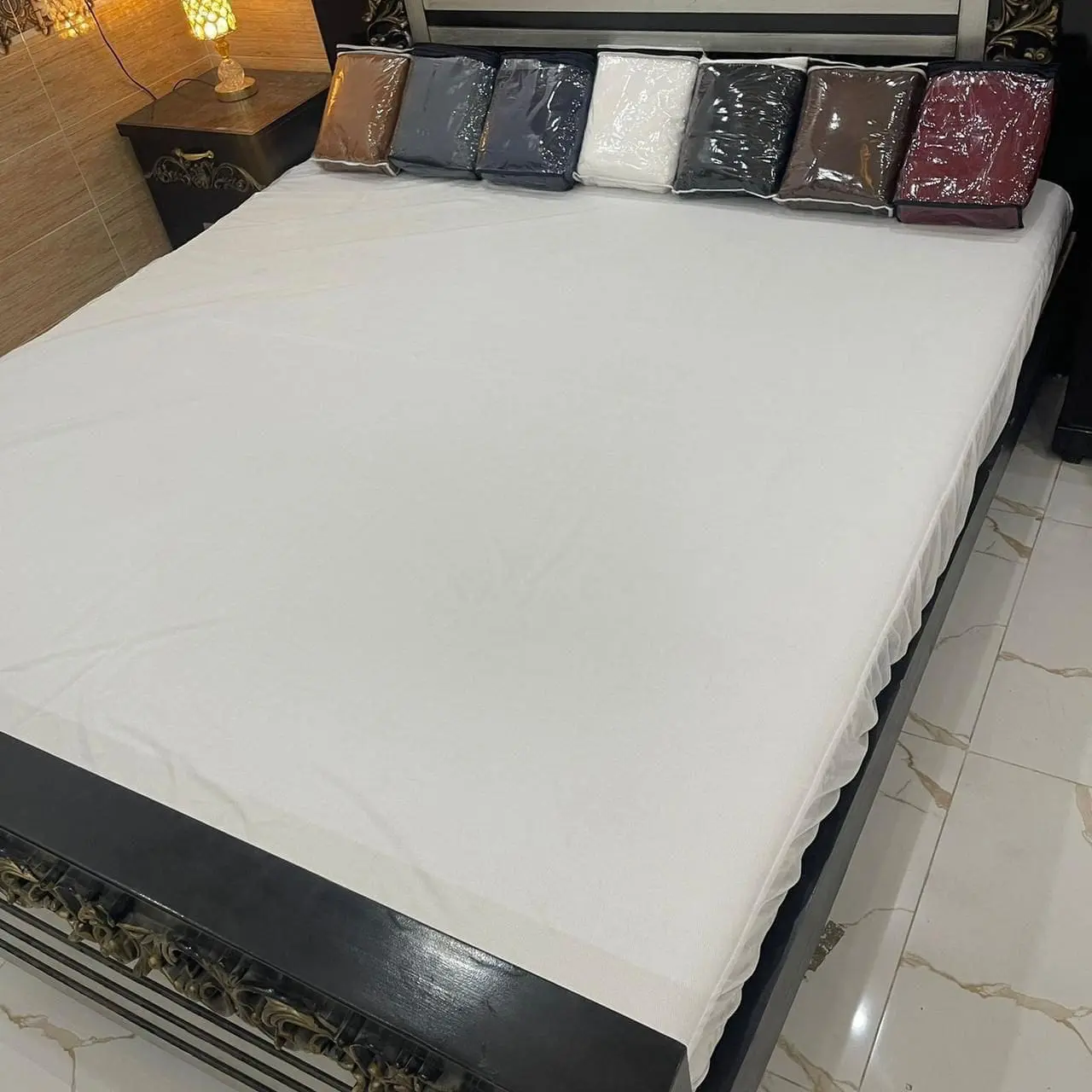 Terry Cotton Waterproof Mattress Protector – King Size Double Bed - Image 7