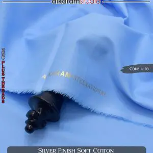 Alkaram Black Soft Cotton Fabric – 100% Pure Code#16