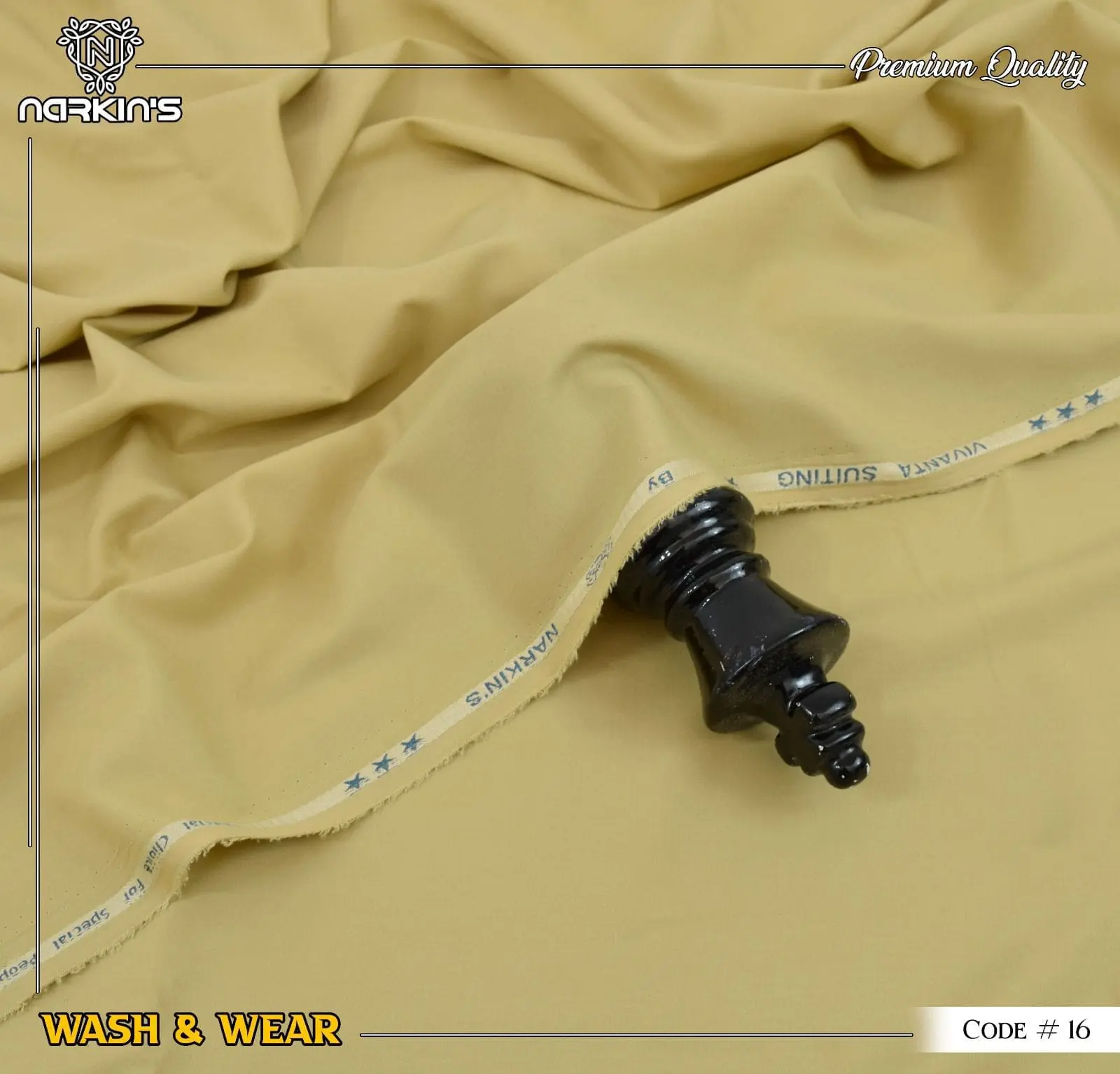 Narkins Golden Wash & Wear Suit for Men – Premium Summer 2025 Collection