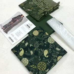Saya Unstitched Green Printed 3 Piece Lawn Suit