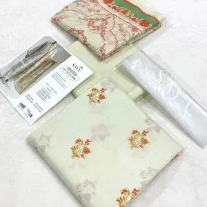Saya – Unstitched Cream Printed 3 Piece Lawn Suit
