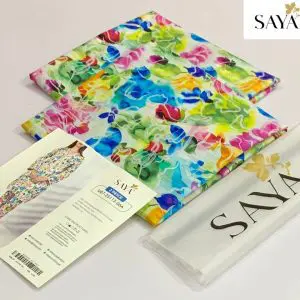 Saya Unstitched Multicolor Printed 2 Piece Lawn Suit