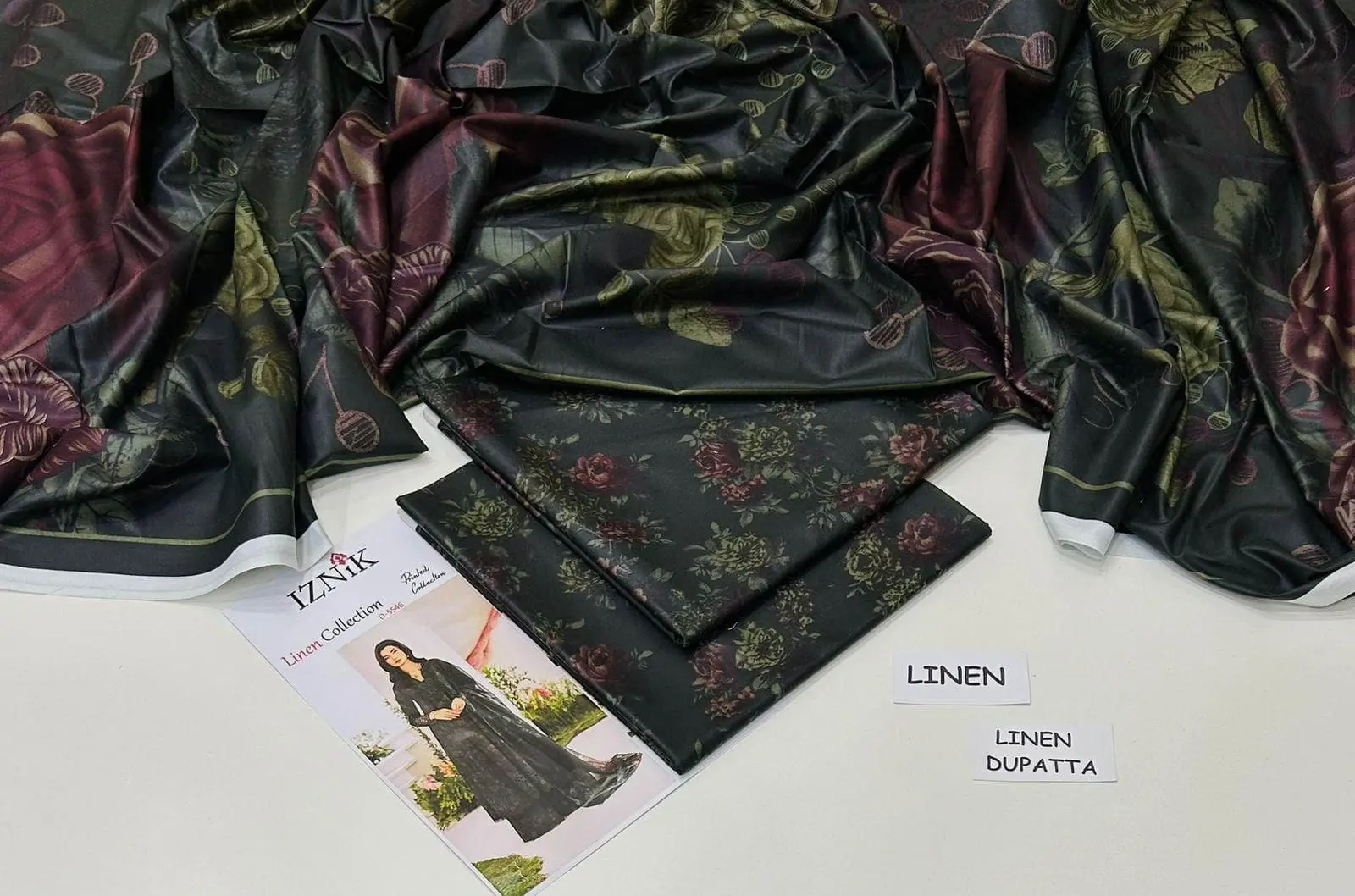 Linen Collection 2025 – 3 Piece Printed Suit with Digital Dupatta (Multi Designs) - Image 5