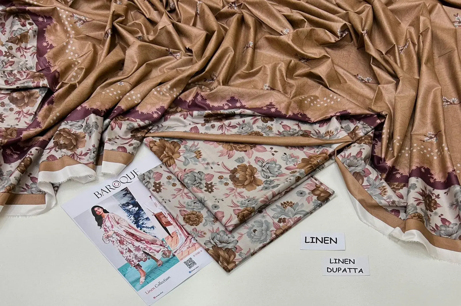 Linen Collection 2025 – 3 Piece Printed Suit with Digital Dupatta (Multi Designs) - Image 6