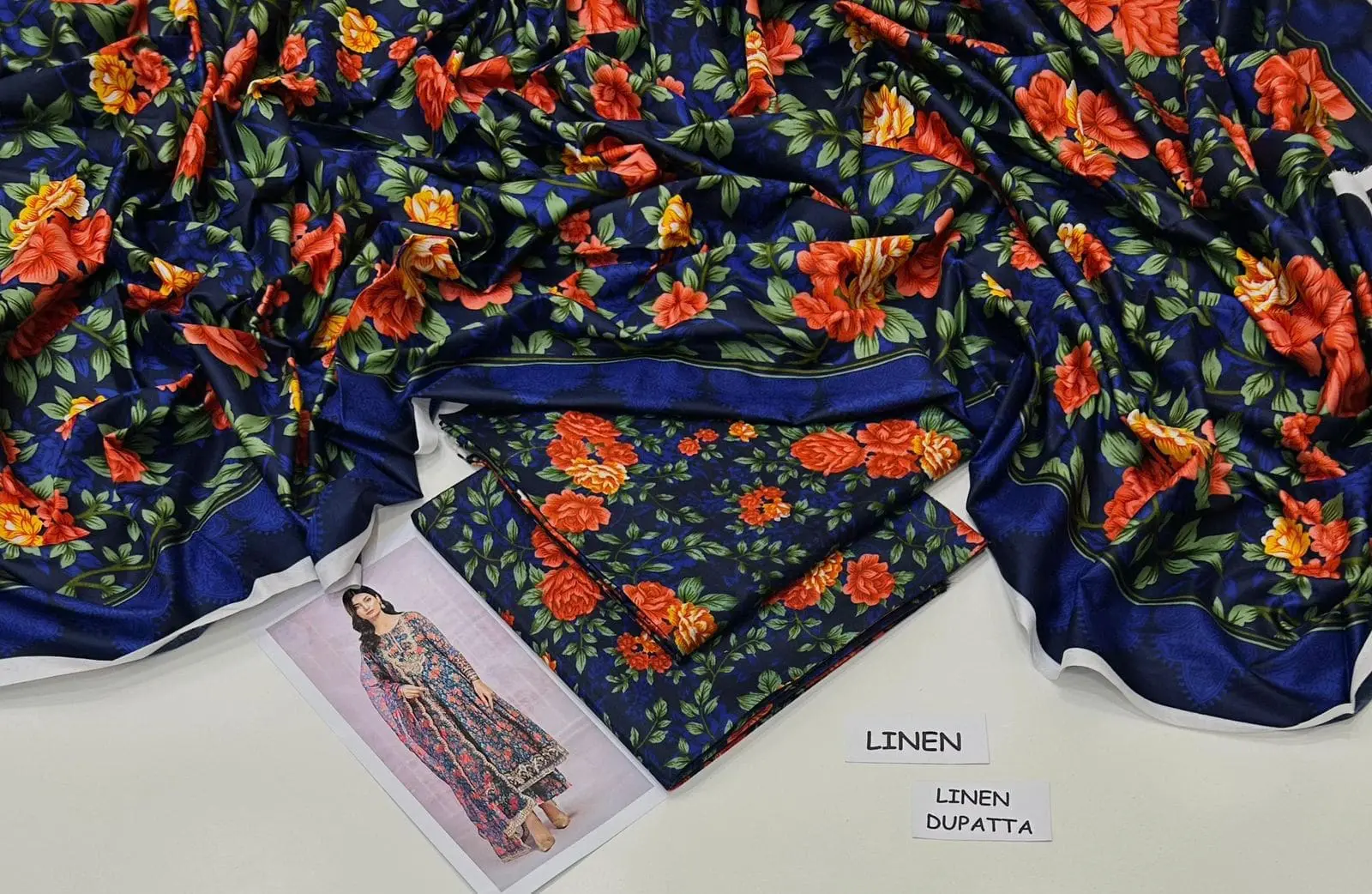 Linen Collection 2025 – 3 Piece Printed Suit with Digital Dupatta (Multi Designs) - Image 12