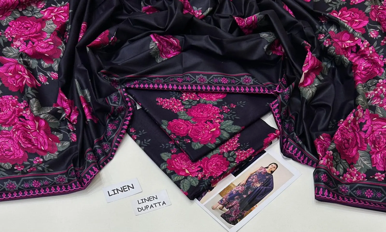Linen Collection 2025 – 3 Piece Printed Suit with Digital Dupatta (Multi Designs) - Image 18