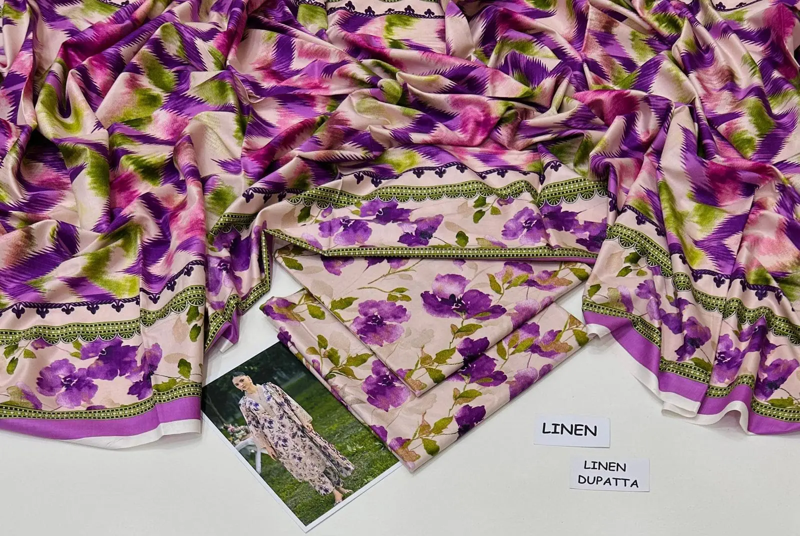 Linen Collection 2025 – 3 Piece Printed Suit with Digital Dupatta (Multi Designs) - Image 26