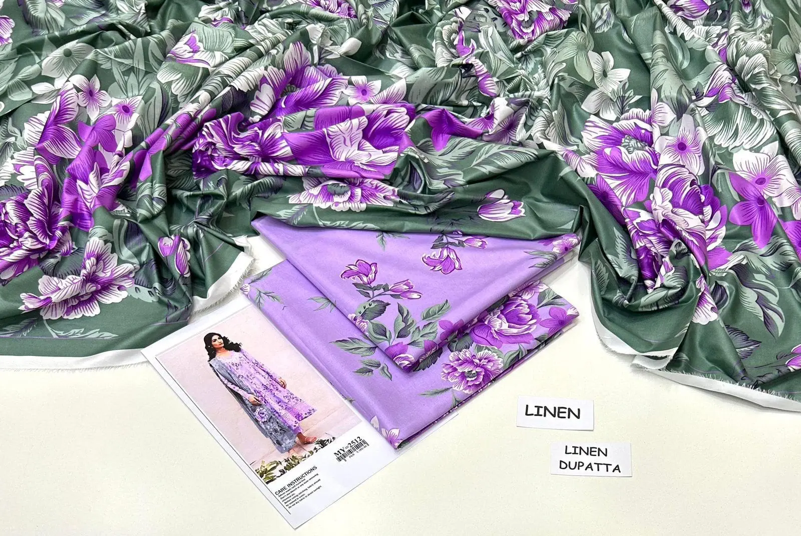 Linen Collection 2025 – 3 Piece Printed Suit with Digital Dupatta (Multi Designs) - Image 40