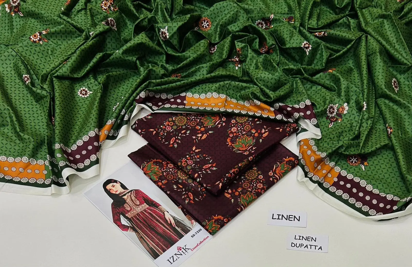 Linen Collection 2025 – 3 Piece Printed Suit with Digital Dupatta (Multi Designs) - Image 48