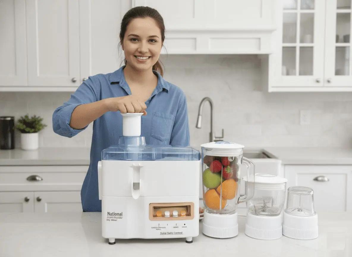 National 4 in 1 Juicer Blender Grinder Copper Motor - Image 2