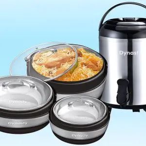 Dynasty Hotpot & Cooler Giftpack – Steel Body Insulated Food & Beverage Storage Set