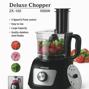 Kenwood Deluxe Electric Chopper ZK-102 with Stainless Steel Blades – 1000W, Meat Cutter