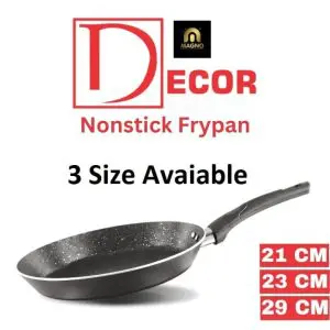 Magno Decor Frying Pan 3 Size Avaiable – Black Front View