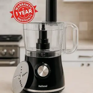 National Electric Food and Meat Chopper with adjustable speeds and pure copper motor – 1-year warranty