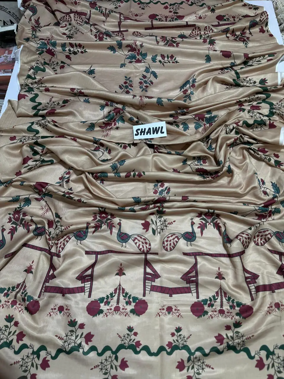 Premium Dhanak Embroidered 3 Piece Pashmina Shawl view