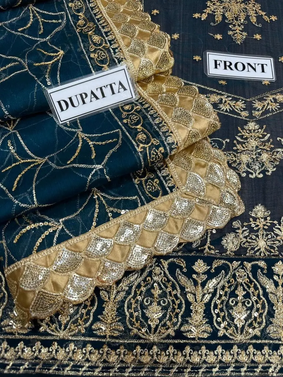 Asim Jofa – Unstitched Chiffon Replica Suit with Malai Trouser - Image 4