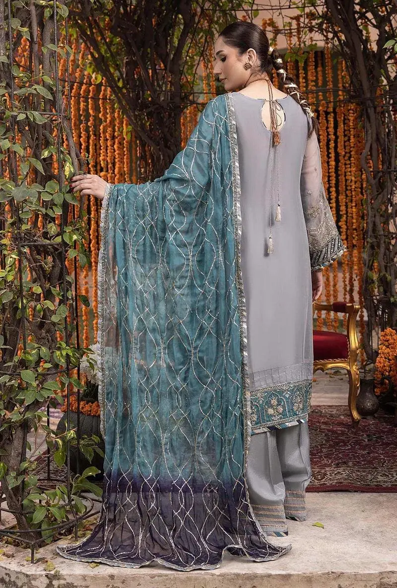 Adan Libas – Chiffon Embroidered Suit Rang-e-Mehfil 005 - Image 3